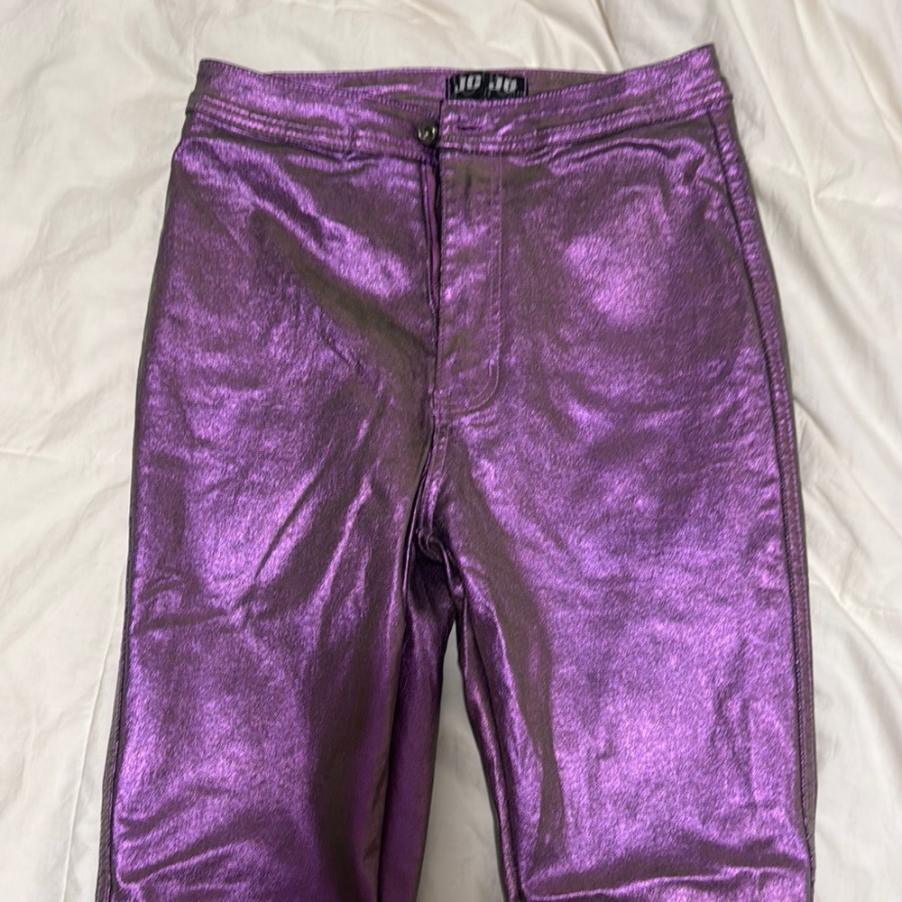Metallic Purple Pants
